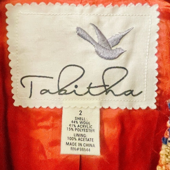 Tabitha Multicolor Boucle Ruffled Wrap Blazer Jacket 2 - Picture 4 of 6